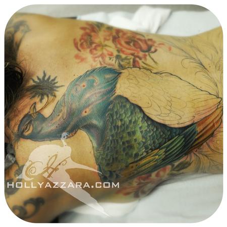 Holly Azzara - Peacock back piece in progress